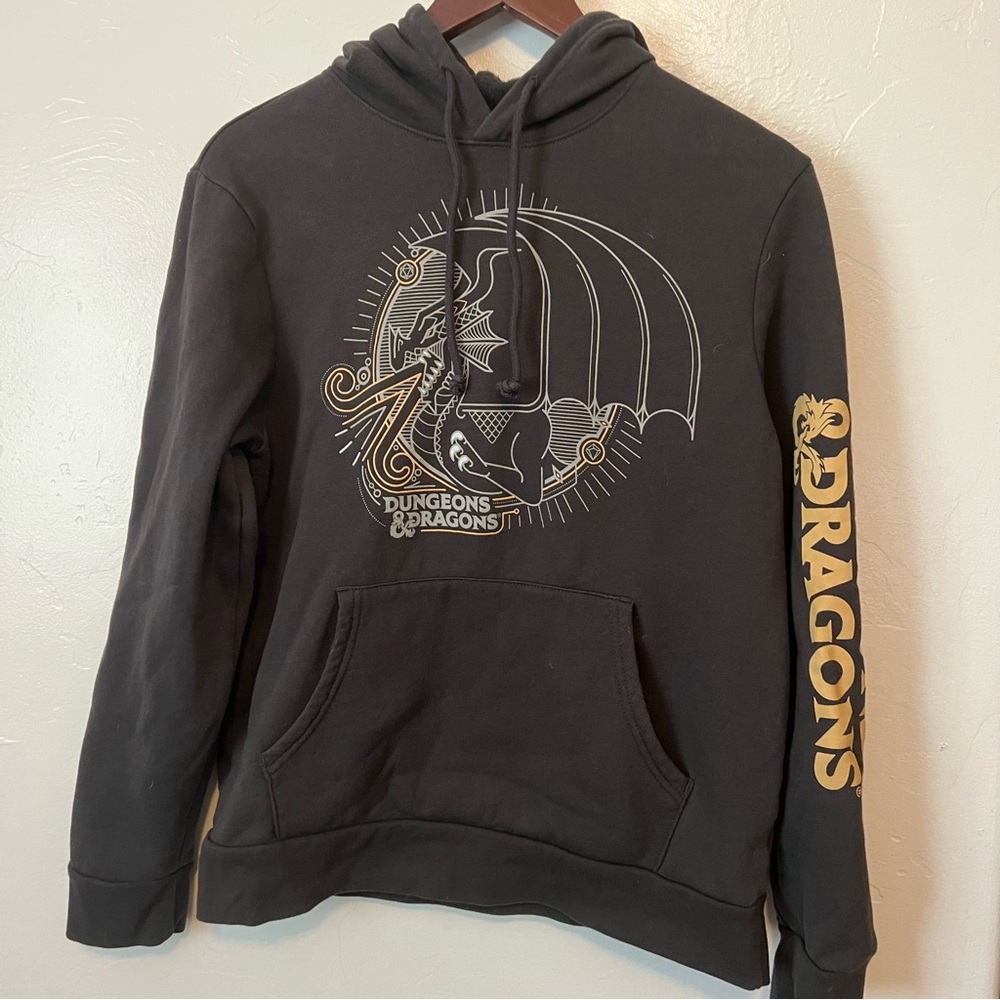 Very Rare Old Navy Hoodie Dark Gray Dungeons & Dragons Graphic Size M Junior